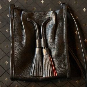 Black cowhide Fossil Crossbody bag